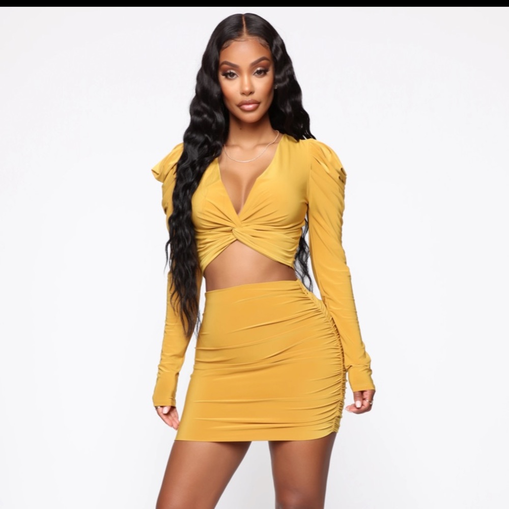 Mustard Yellow Two Piece Set